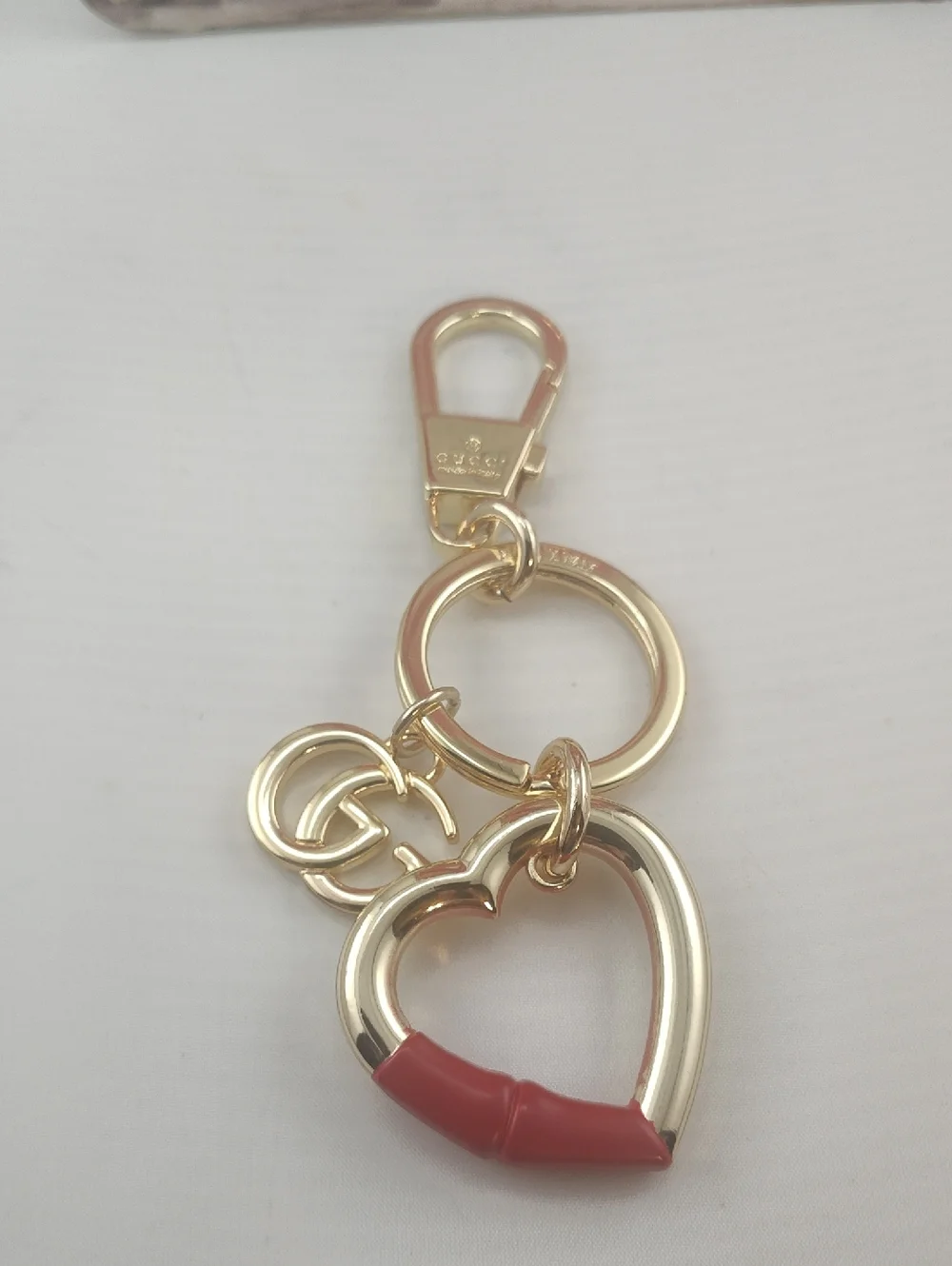 Authentic Gucci Bagcharm Rosso Ancora red enamel Retail $799